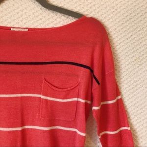 GAP pink striped sweater